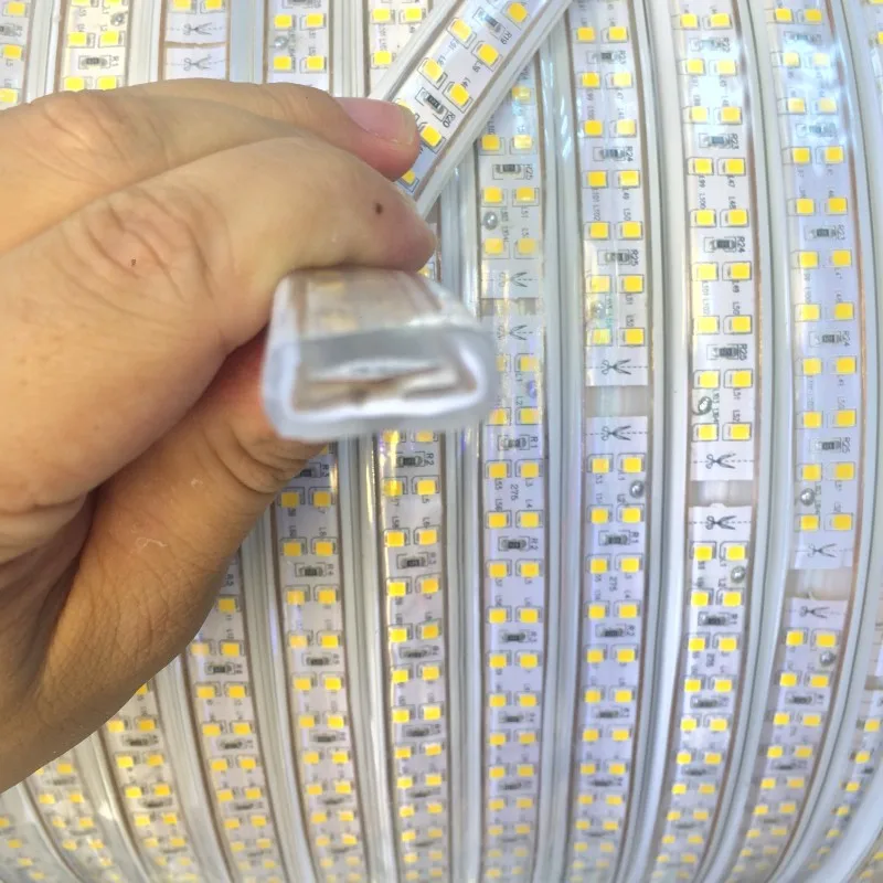 Лента светодиодная Водонепроницаемая двухрядная 208 светодиодов 220 В 2835 SMD|home decor