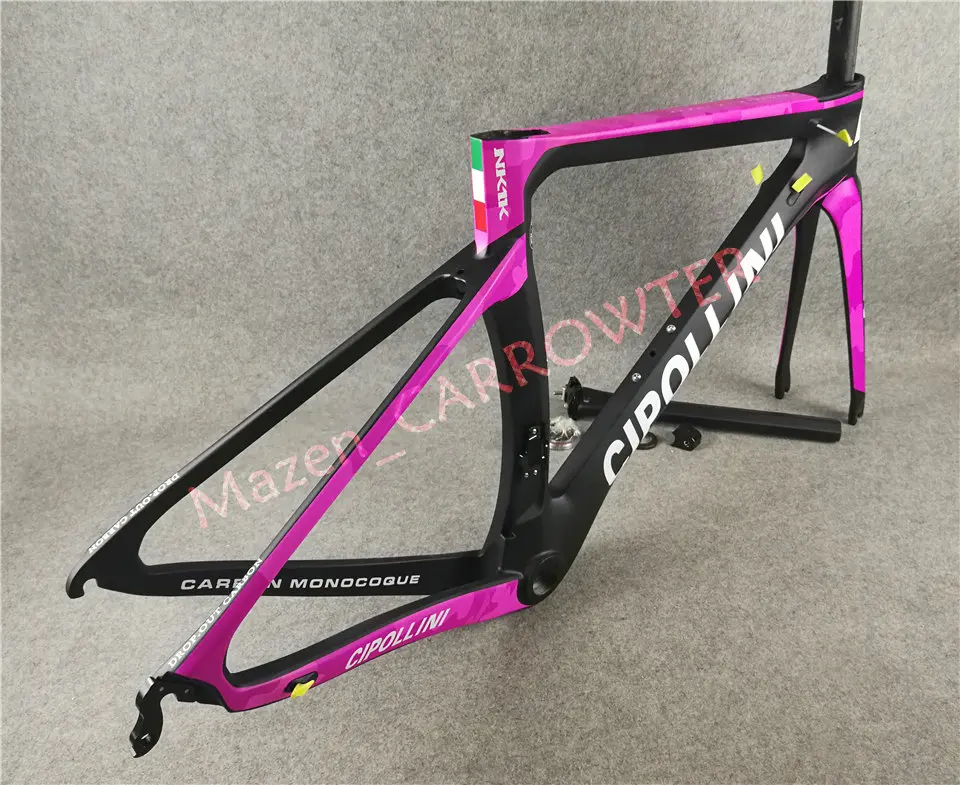 Дизайн для женщин T1000 3 K/1 K Розовый Камуфляж дорожный велосипед Cipollini NK1K карбоновая рама с BB68/BB30 матовая/глянцевая для выбора