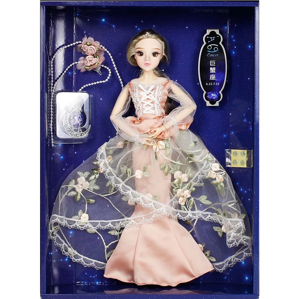 BJD кукла MMGirl 12 созвездий серии 14 шарнирное тело 30 см костюм куклы и кукла стенд 1/6 девочка кукла игрушка подарок - Цвет: Cancer