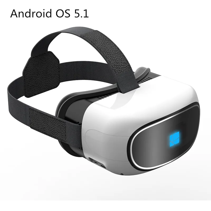 All in one Google Cardboard virtual reality 3D video Glass Android 5.1 Quad Core 1+8G Smart WIFI TF card Bluetooth 5inch Screen caraok v12 android 4 4 all in one 3d vr virtual reality glasses allwinner h8 quad core 2g 16g support wifi bluetooth otg f19631