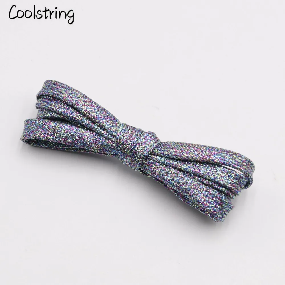 Крутые плоские блестящие шнурки Coolstring модные для обуви рождественские цвета