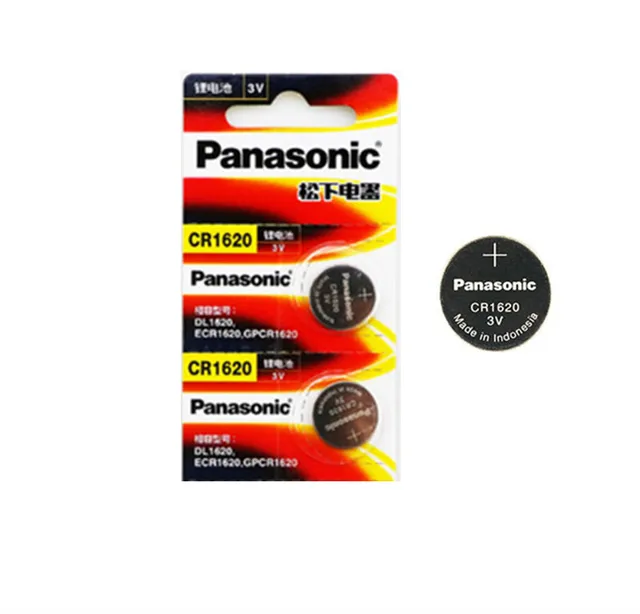 2PCS Panasonic CR1620 Button Cell Coin Batteries CR1620 Car Remote