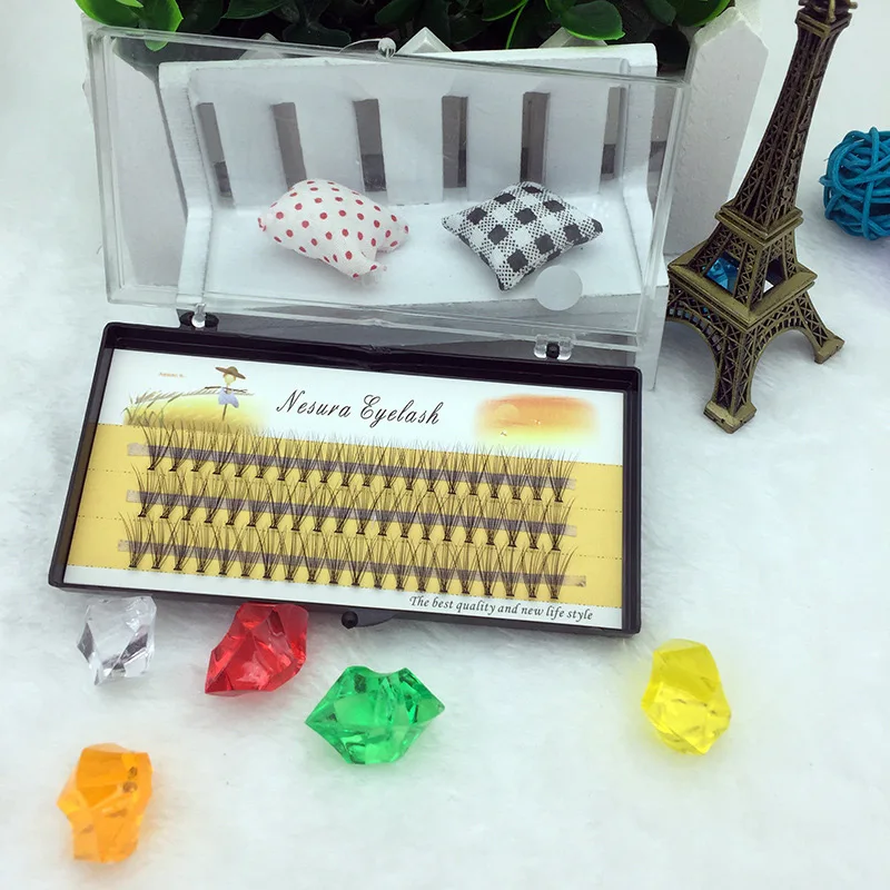 3 Lines Silk Mink Individual Lashes Eyelash Extentions Individual Flare Nature Long False Eye Lashes Extension Beauty Tools