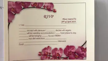 

100pcs rsvp card with printing