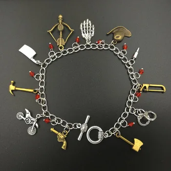 Drop shipping 1 pc sale Alloy  bracelet The walking dead tv inspirational charm bracelet fandom jewelry BF170