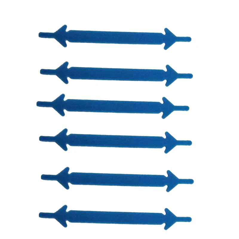Neswest силикон легкое без завязок; шнурки со стрелками, ленивые шнурки для завязывания Унисекс Эластичный подходит для всех видов спорта, обувные шнурки 12 шт./компл - Цвет: blue