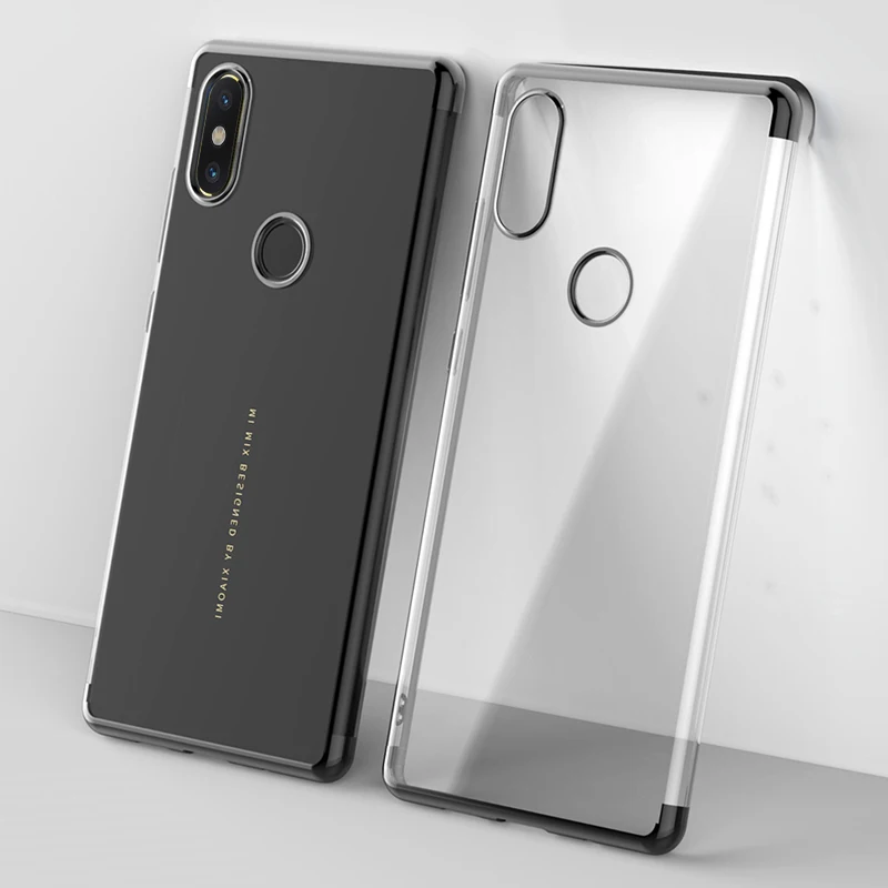 Кристальный ТПУ окрашенный для Xiaomi Mi Mix 2s Чехол, Vpower прозрачный окрашенный каркас мягкий чехол для телефона для Xiaomi Mi Mix 2s Чехол