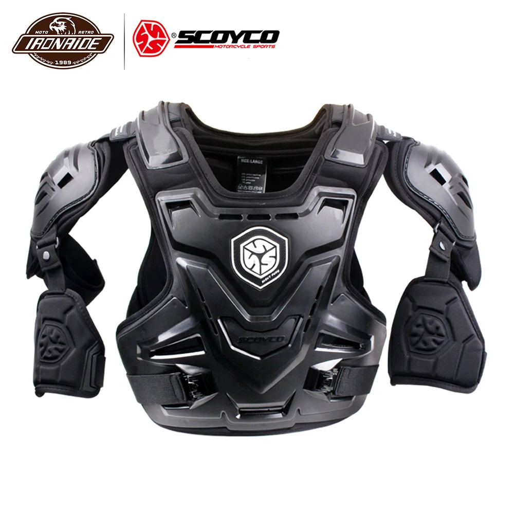 SCOYCO CE دراجة نارية درع الصدر/الكوع/الكتف/الخصر حامي درع والعتاد دراجة نارية سترة سلامة المعدات الصدر الخلفي الحرس