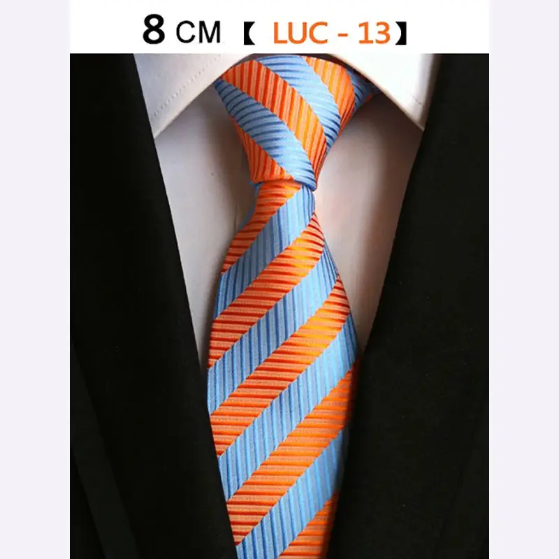 Галстуки в полоску для мужчин Широкие Галстуки свадебные костюмы Шелковый Бизнес Corbatas строгий галстук - Цвет: C1