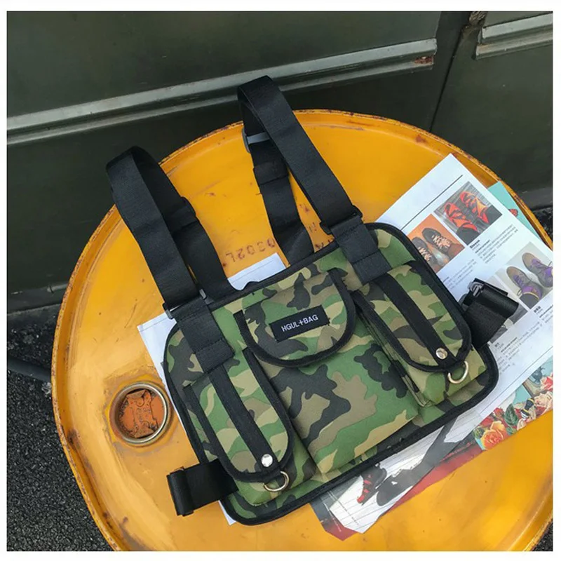  Men Function Tactical Chest Bag New Fashion Unisex Chest Rig Hip Hop Streetwear Cross Back-pack Wom - 32977811162