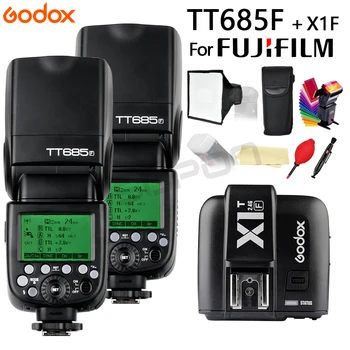 

2*Godox TT685F TT685 Flash 2.4G HSS 1/8000 s TTL GN60 Wireless Speedlite + X1T-N-Transmitter + gift for Fujifilm Fuji Camera