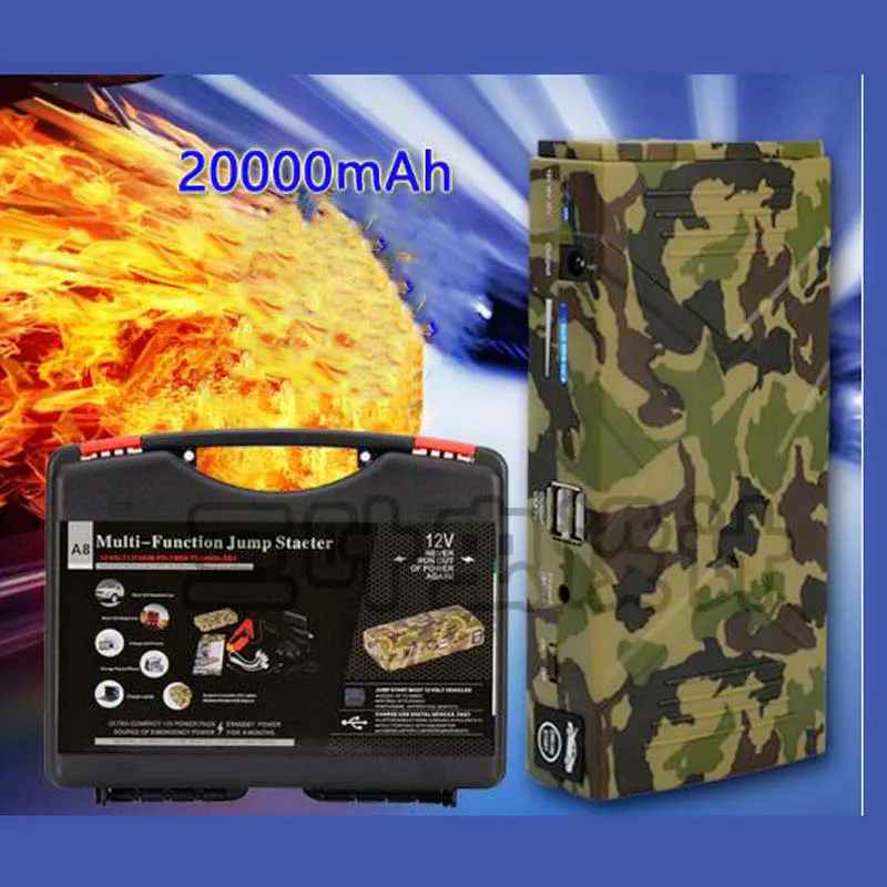 2017 Camouflage 12V Power Bank for Car Laptop Phone Portable Mini Jump