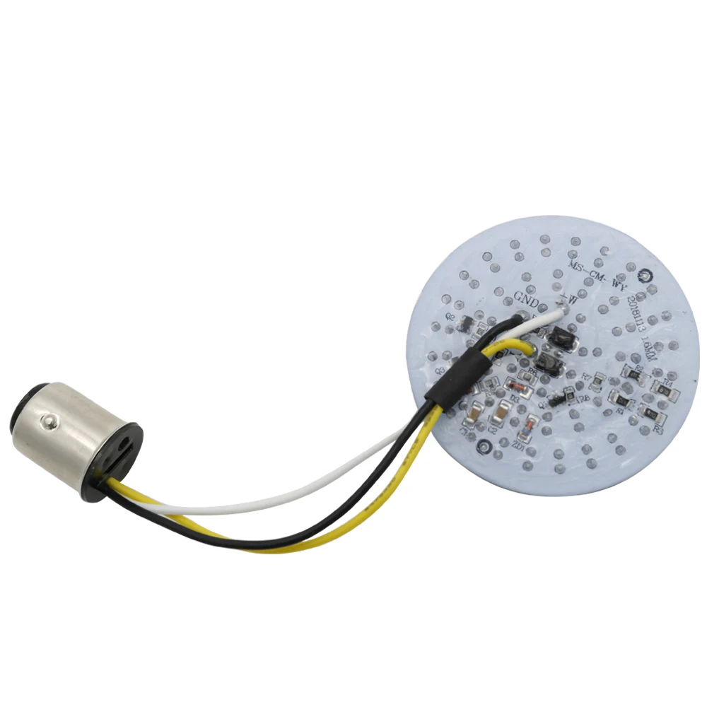 New Motorcycle Turn Signal Indicator Light Lamp 1157 LED Inserts Light with Halo for Harley Sportster Electra Glide Dyna FLSTF (21)