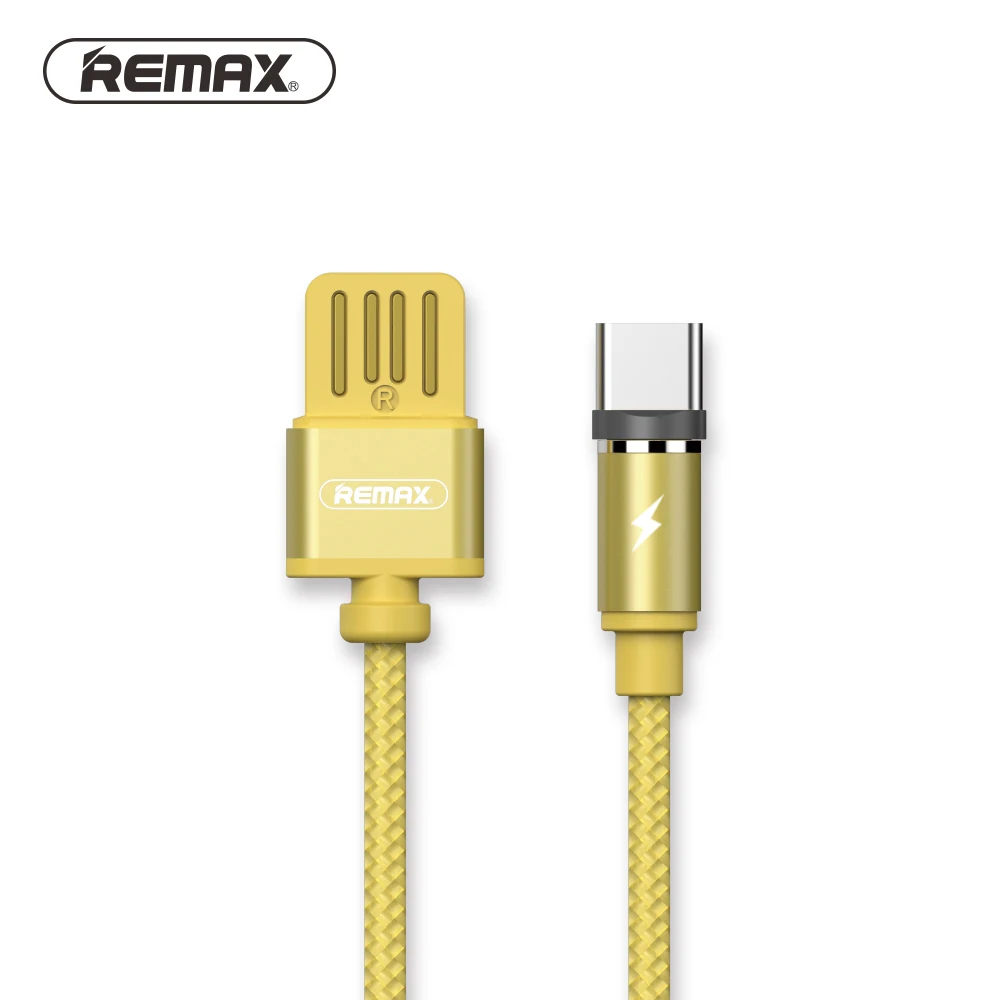 Магнитный кабель remax 360 type-c со светодиодный светильник для кабеля USB type-C быстрое зарядное устройство для samsung S8 HUAWEI mate 10 P10 Xiaomi 6 - Цвет: Gold