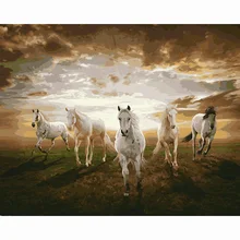 5 лошадей Pentium YDI цифровая картина маслом номер холст искусство печать плакат для дома гостиная кафе бар Паб Декор