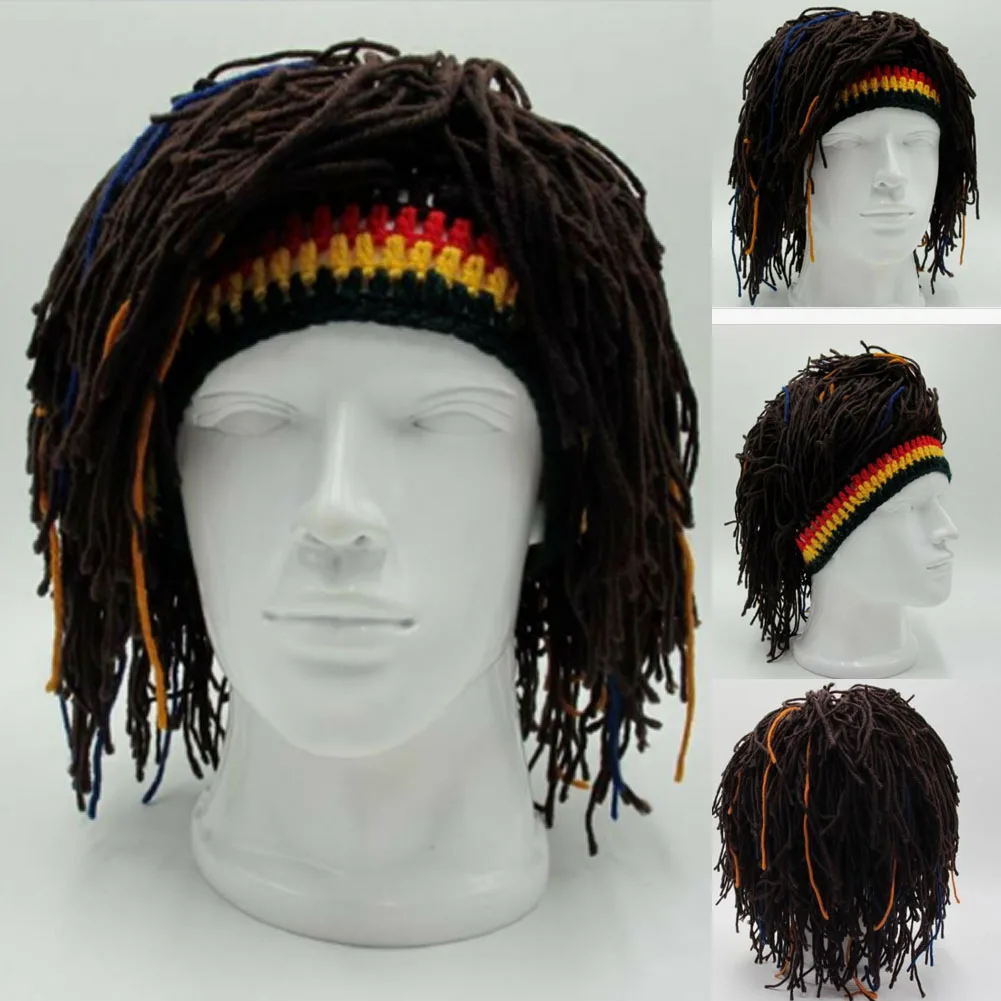 Раста парик шапка бини шляпа Ямайки раста шапочки ручной работы регги дреды Африка корни