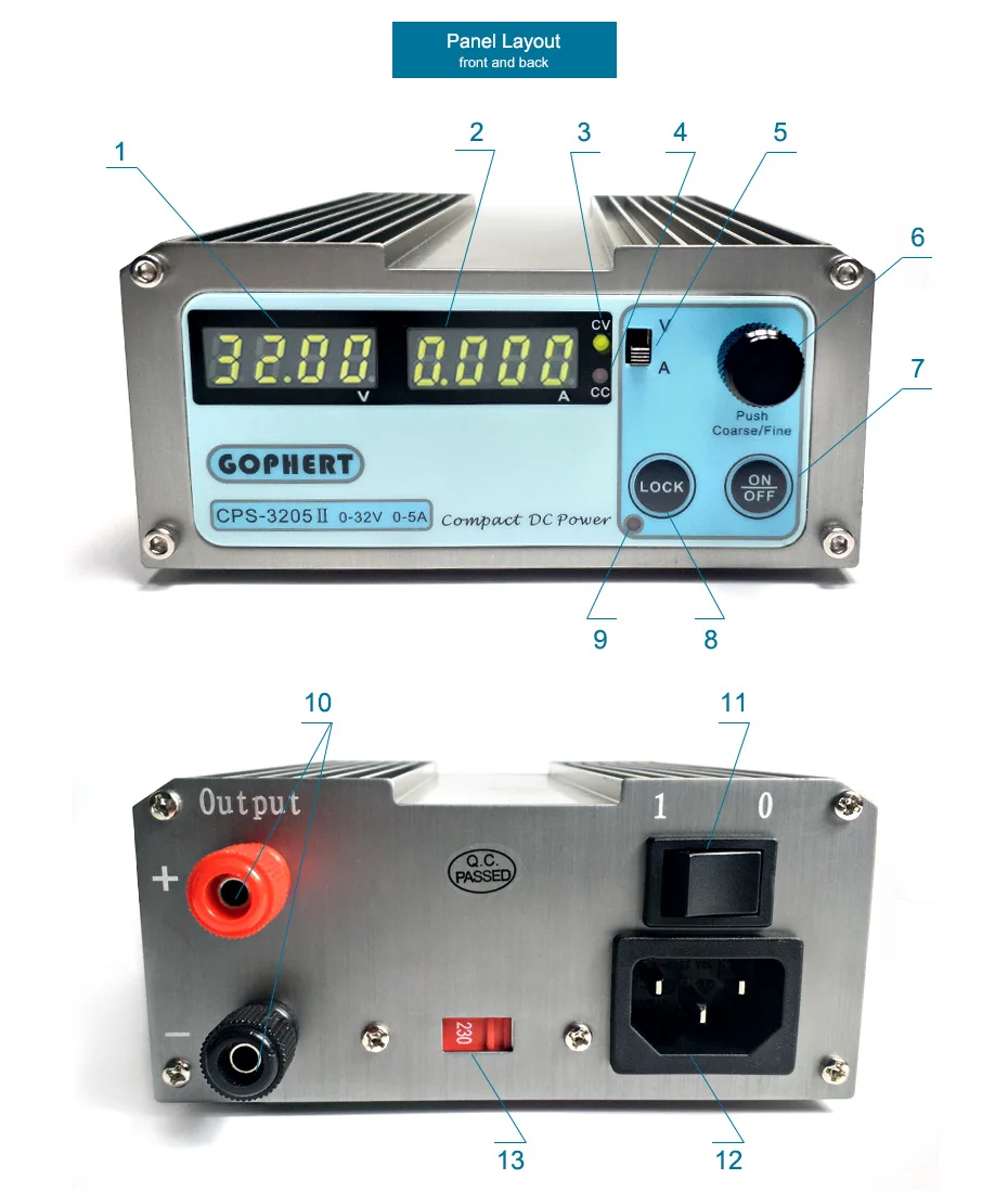 ДС 3205II источник питания постоянного тока Регулируемый цифровой мини-лаборатории питания 32V 5A Точность 0,01 V 0.001A источник питания постоянного тока 30 вилки