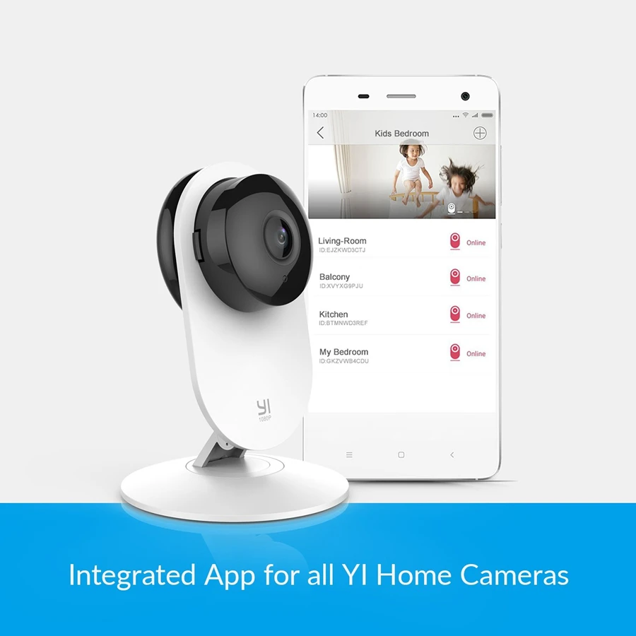 Домашняя камера YI Home Camera 720 p 2 шт | 111° широкоугольный объектив | Двухсторонняя аудиосвязь | Оповещения об активности