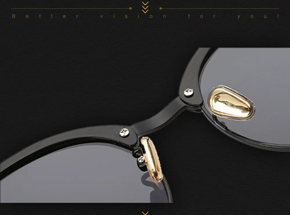 VEGA Eyewear Circle Vintage Sunglasses Polarized Women Semi-Rimless Ladies Designer Sunglass Hipster Glasses Aluminium 185  (2)