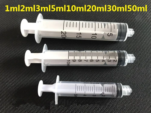 

100pcs luer lock syringes 1ml 2ml 5ml 10ml 20ml 30ml 50ml disposal syringe with needle in single use packing for PRP use