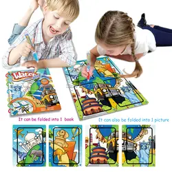 5 стилей DIY многоразовые магия воды книжка-раскраска с водой pen Magic детская книга воды рисования Развивающие игрушки для малышей