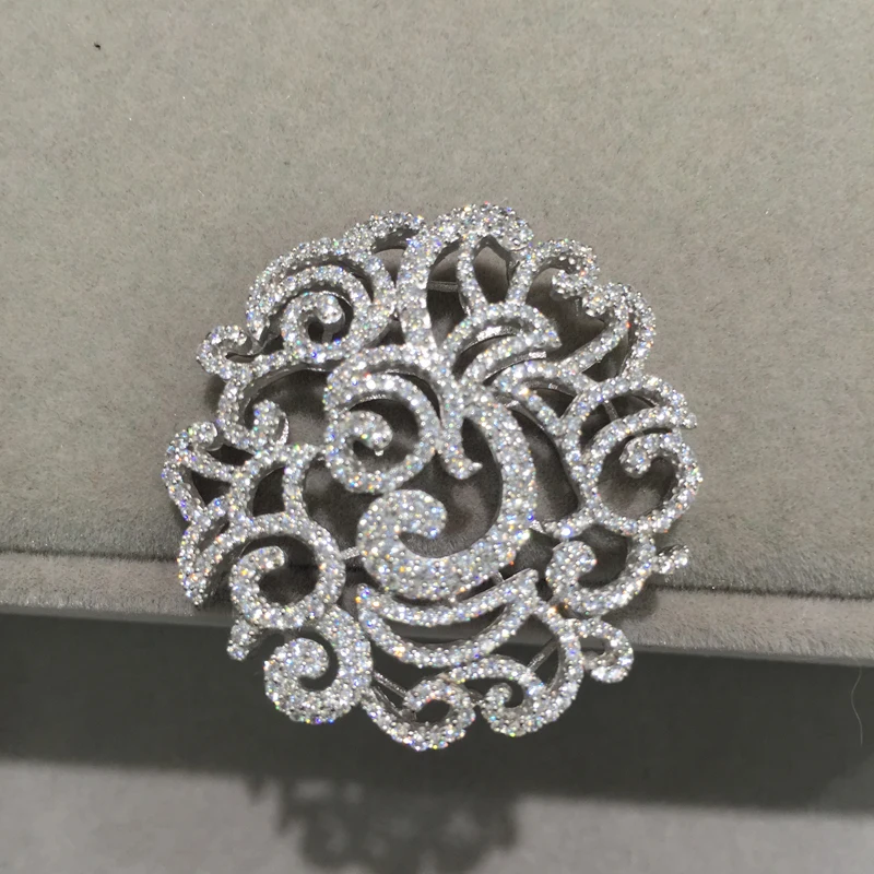Antiguo Colgante de Pavo Real diamante de imitación de aleación de plata 84 X 65mm Accesorios Crafts