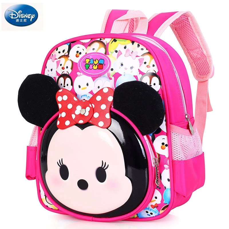 

Disney Children's Bag TSUM TSUM Kindergarten 1-6 Boys Baby Girls Cute cartoon Minnie Mickey Kids Travel Backpack