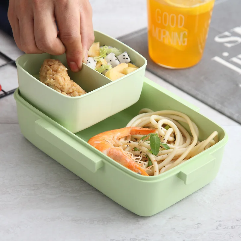 MICCK Microwaveable Ланч-бокс с отделениями детский Bento box герметичный контейнер для еды школьный Ланчбокс с сумками для пикника