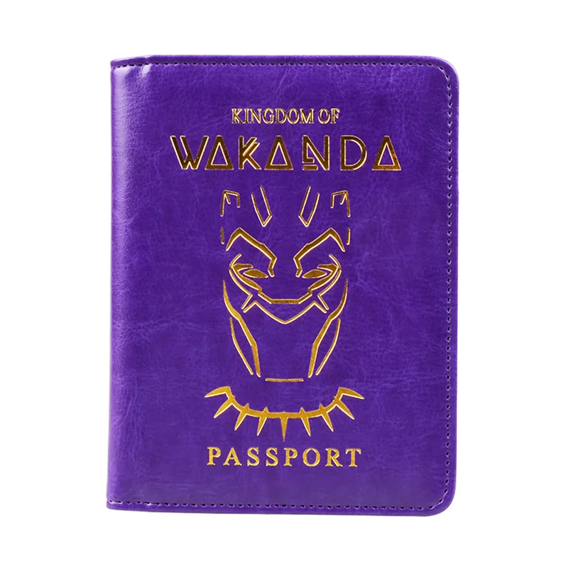 HEQUN Panther Wakanda Обложка для паспорта для женщин Rfid из искусственной кожи удостоверения кредитные карты держатель для паспорта кошельки для мужчин дорожный органайзер для паспорта