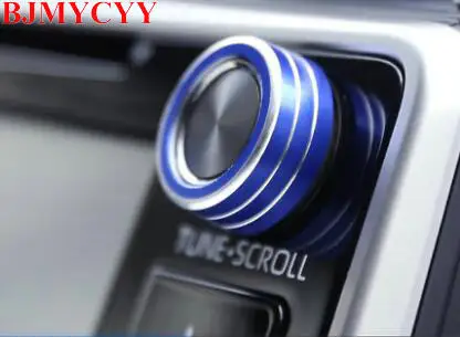 

BJMYCYY 2PCS/SET Automotive sound knob metal decorating ring for Toyota Prado 2700 2010-2018