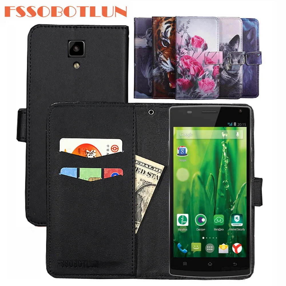 

FSSOBOTLUN 9 Colors For Megafon Login Plus Case PU Leather Retro Flip Cover Shell Magnetic Fashion Wallet Cases Kickstand Strap