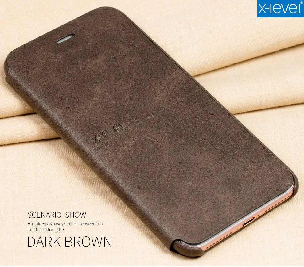Vintage PU Leather For iPhone 7 Plus Case Phone Cover Protective stand Flip Original Retro Ultra thin 8 |