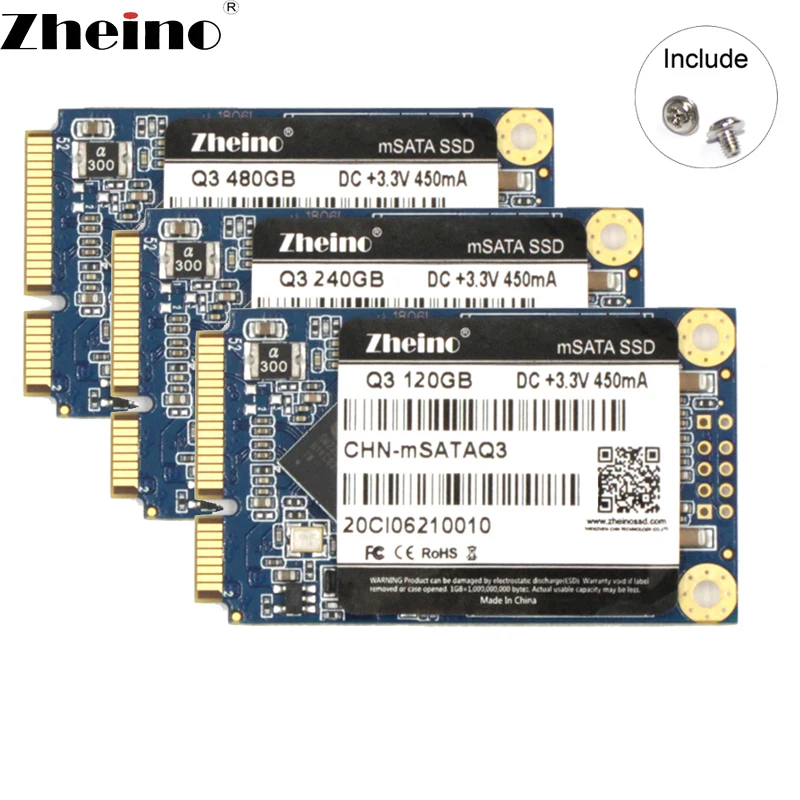 Zheino mSATA SSD 30 Гб 60 ГБ 120 240 480 6 ГБ/сек. SATA3 Q1 Q3 Внутренний твердотельный диск тормозные
