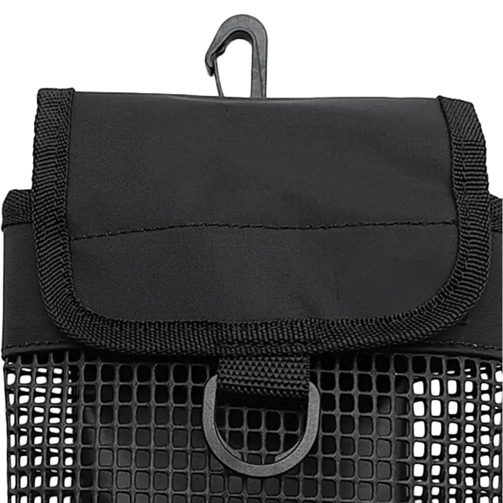 2Pcs Lightweight Mesh Gear Bag & Swivel Clip, D Ring for Underwater Scuba Diving Reel & SMB Safety Marker Buoy Accessories