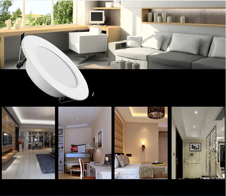 LED Panel Lamp 5w 7w 9w 12w 18w DownLight 230V RGB Downlight Aluminum indoor party bar ktv light Lamps Color Downlight black downlights