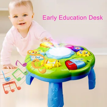 

Funny LED Light Music Baby Learning Table Kids Children Early Educational Toy