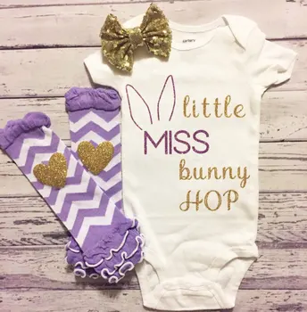

custom Little Miss Bunny first Easter birthday bodysuit onepiece Tutu shirt legwarmers toodles Outfit baby shower party favors