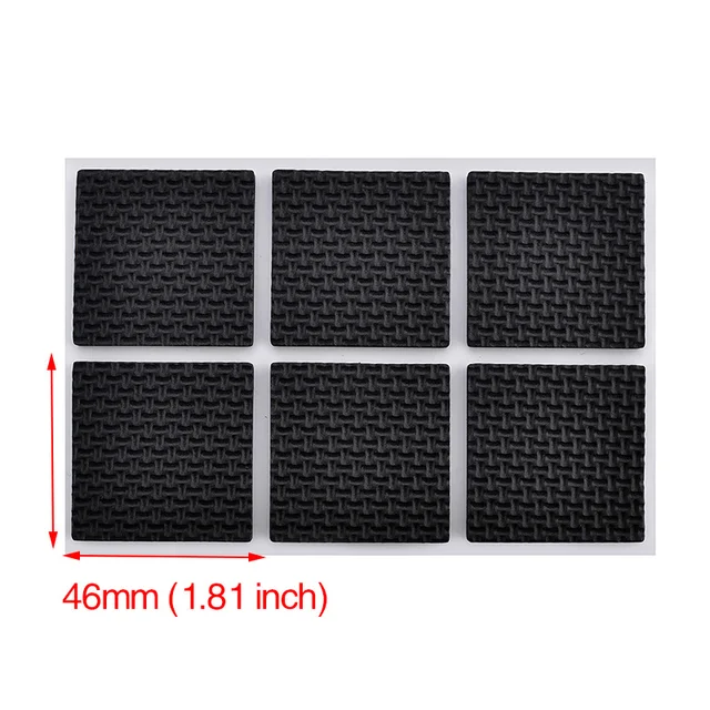 KAK 1-24PCS Self Adhesive Furniture Leg Feet Rug Felt Pads Anti Slip Mat  Bumper Damper For Chair Table Protector Hardware Number 6