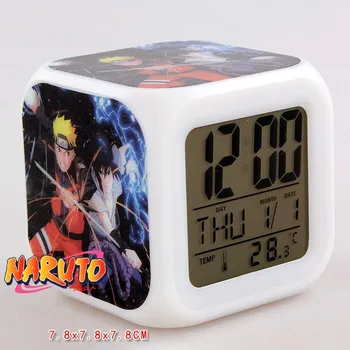 

Uzumaki Naruto Uchiha Sasuke Seven Color Change Glowing Digital Alarm Clock 126648