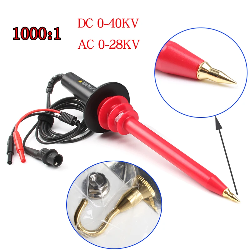 

High Voltage probe 40KV DC 28KV AC 1000Mohm input 1000:1 Oscilloscope Probe For Testing