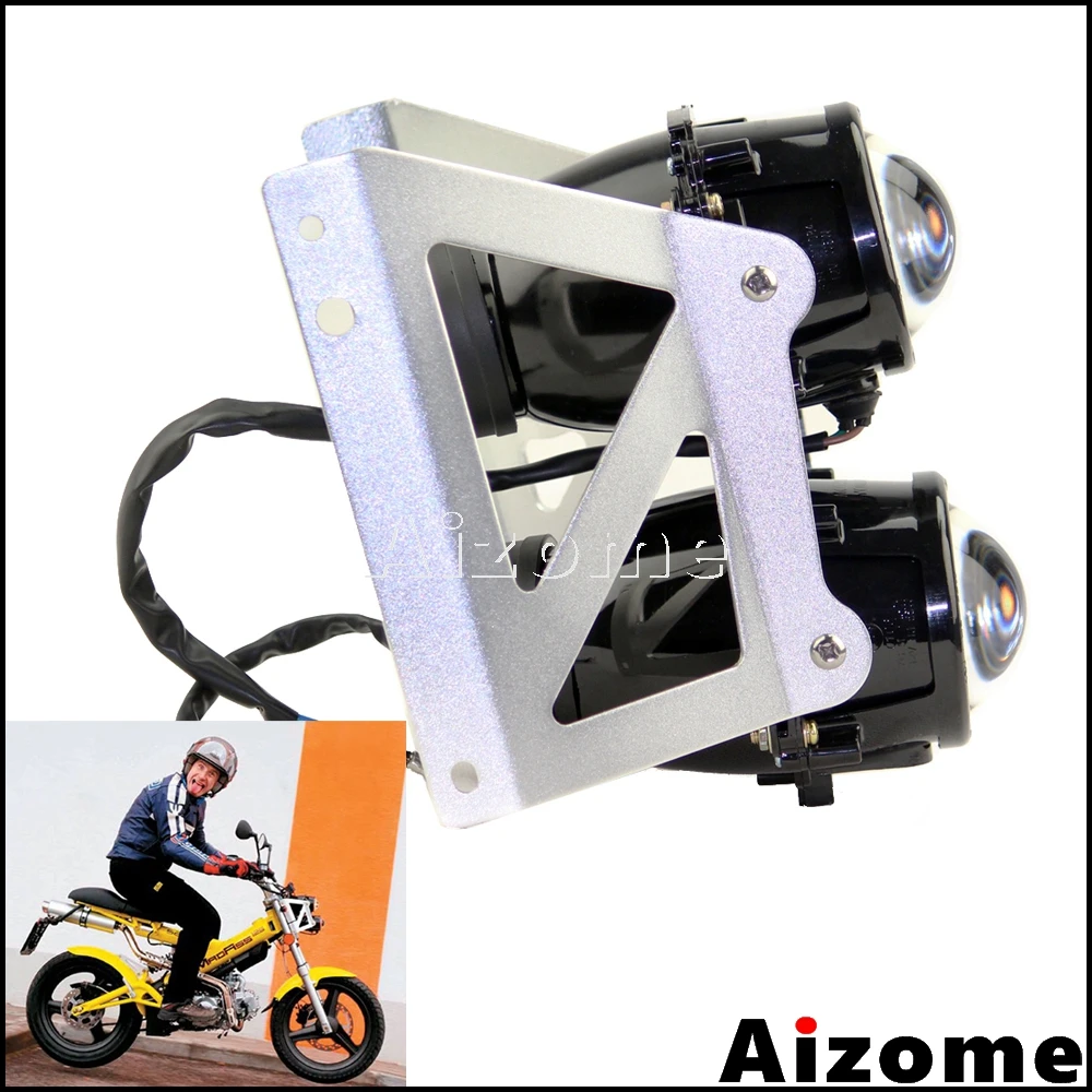 

Motorcycle Dual Headlight H3 55W Head Light For Sachs MadAss 50 125 450 500 High Low Beam Scooter Headlamps Phare De Moto