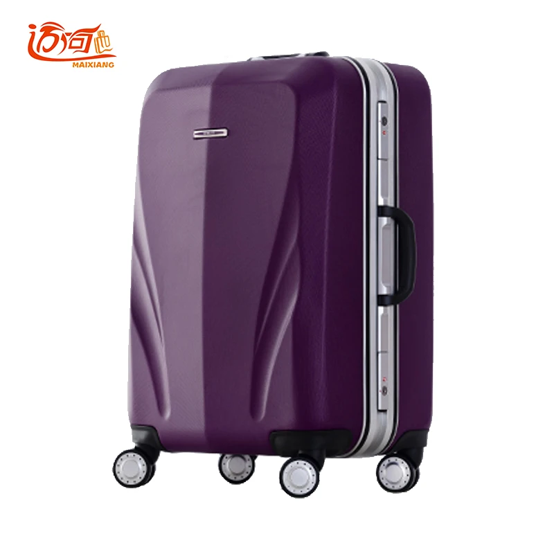 Aluminum Frame Pc Suitcase,high quality Crashproof Rolling Luggage Tsa