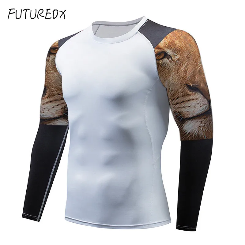 The latest models lion head men's compression warm suit warm bottom long-sleeved sweater trousers clothing rash guard men's suit The latest models lion head men's compression warm suit warm bottom long-sleeved sweater trousers clothing rash guard men's suit