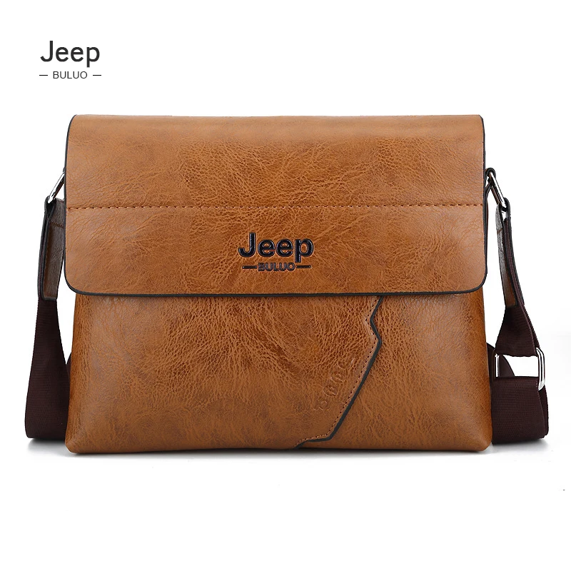 

2018 JEEP SULPPAI PU Leather Men Messenger Bags Solid Men Shoulder Bags Crossbody Men Handbags Casual Briefcase KSL674
