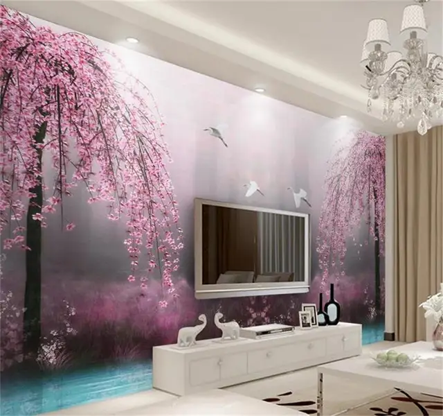3d tapete nach foto wandbild wohnzimmer rosa schwan see landschaft ... 3d tapete nach foto wandbild wohnzimmer rosa schwan see landschaft ...