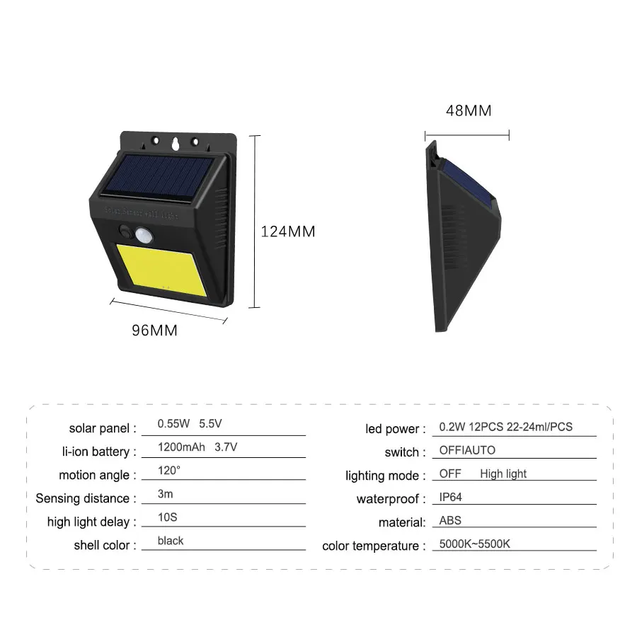 Высокое качество 20 светодиодный s 1200mAh солнечный светильник с широким углом Настенный Солнечный светодиодный светильник s с датчиком движения PIR водонепроницаемый садовый светильник