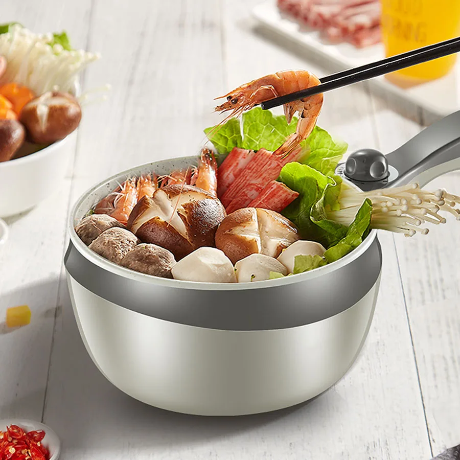 Portable Electric Multi Cooker Multicooker Noodle Cooker Pot Kitchen Mini Hot Pot Hotpot Steamer Fry Pan Dorm Room