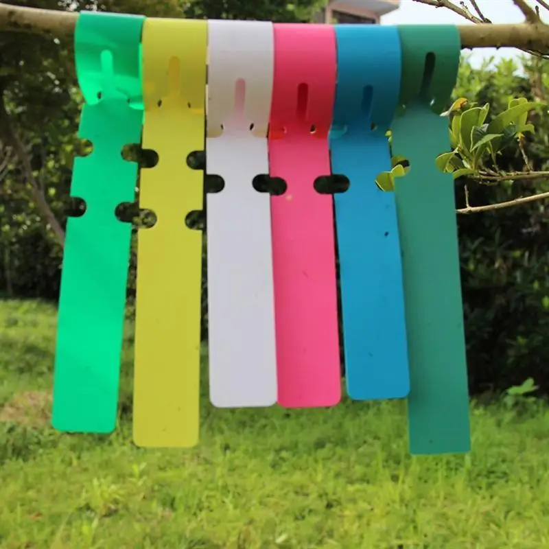 BESTOYARD 100pcs Plastic Plant Hanging Tags Nursery Garden Lables Tags Tree Tags Large Writing Surface