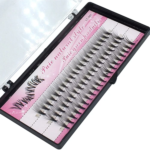 

Professional Makeup 60 PCS Clusters Eye Lashes Grafting Fake False Eyelashes Individual Lashes Natural Long False Eyelash