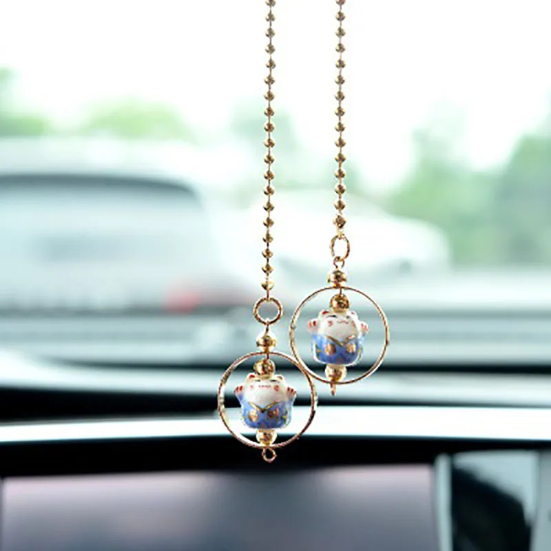 Новый автомобиль кулон Lucky Cat автомобилей Зеркало заднего вида украшения